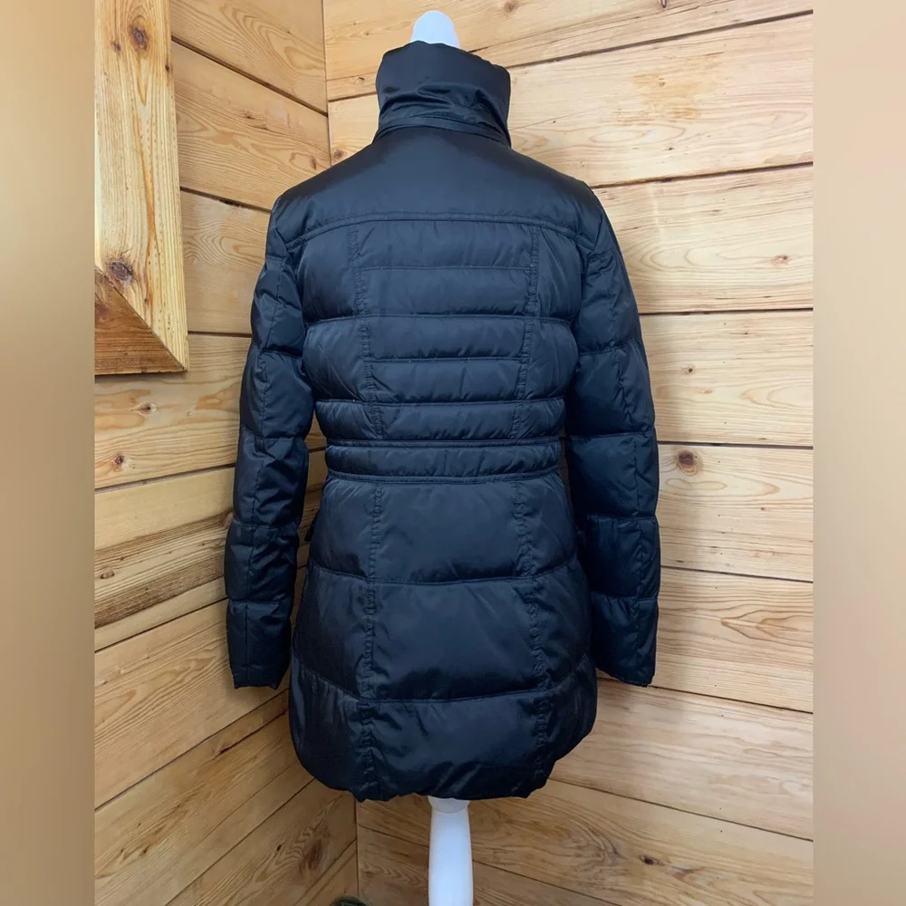 Kenneth Cole New York‎ Down Black Puffer Jacket Trench Medium Elegant Old Money - Picture 3 of 9